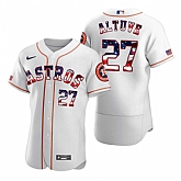 Astros 27 Jose Altuve White USA Flag Fashion Nike Cool Base Jersey Dyin,baseball caps,new era cap wholesale,wholesale hats